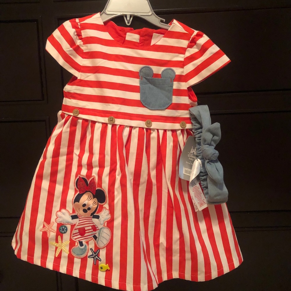 NWT Disney baby girl Minnie Mouse dress 12-18 mo